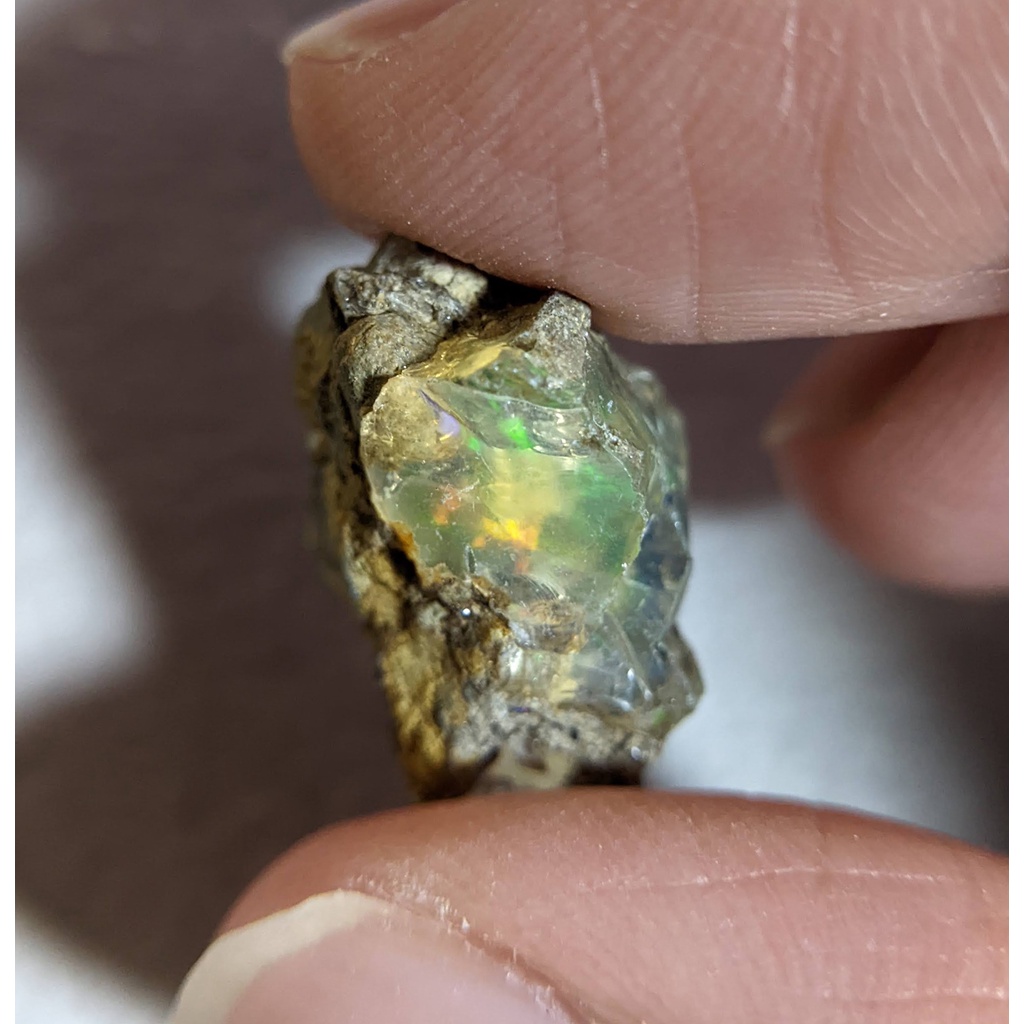 Opal 蛋白石 衣索比亞 澳寶 歐泊 10月誕生石 原石 原礦 礦標 礦石 礦物 金工 寶石-2211111