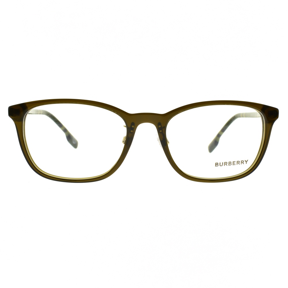 BURBERRY 光學眼鏡 B2371D 4026 經典格紋細臂方框 眼鏡框 - 金橘眼鏡
