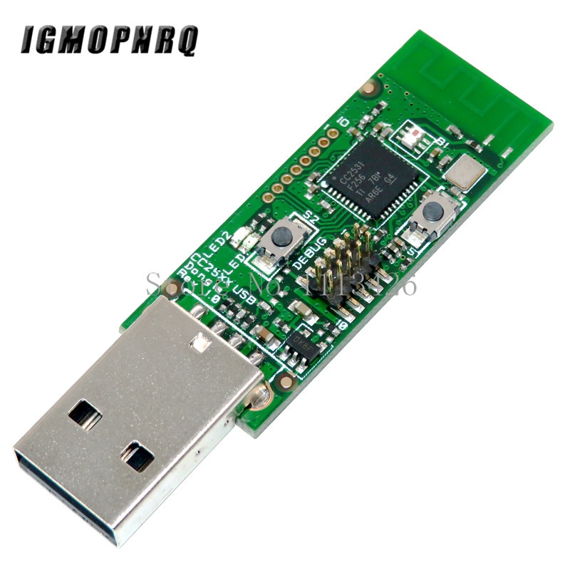 無線 Zigbee CC2531 嗅探器裸板包協議分析模塊 USB 接口加密狗採集包模塊