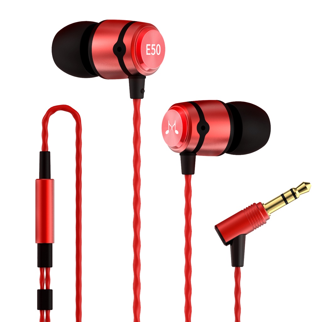 聲美 SoundMAGIC E50入耳式耳機 有線高保真 立體聲耳塞 無麥音樂發燒音質高解析 紅色