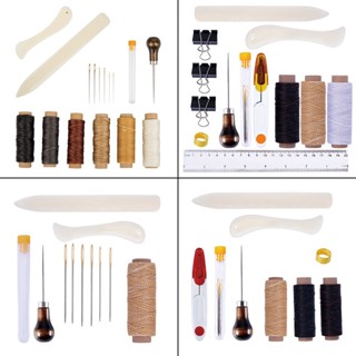 皮革摺紙刀套裝 DIY皮革工具套裝 皮藝手縫手工皮具套裝