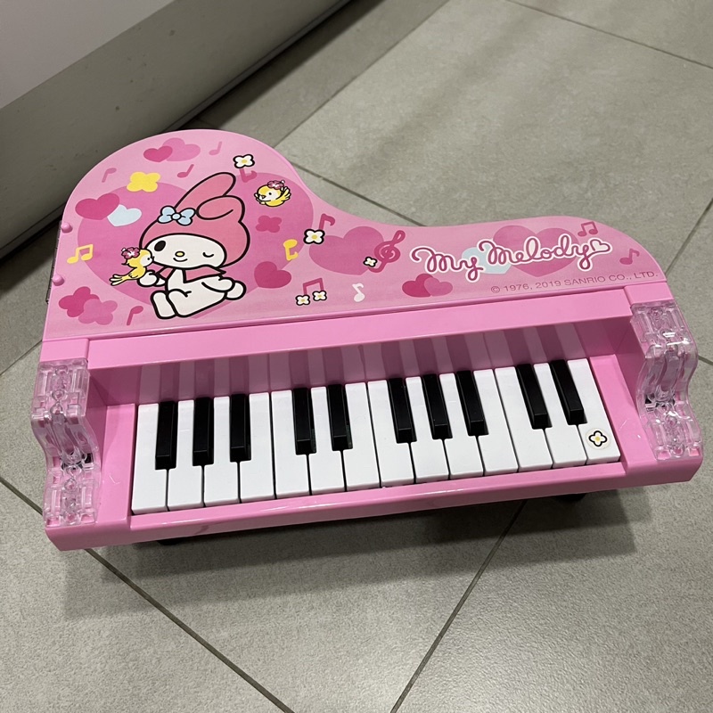 二手 現貨 9成新 美樂蒂 電子音樂家 電子琴 兒童玩具 粉紅色 my melody 鍵盤樂器 學習教具