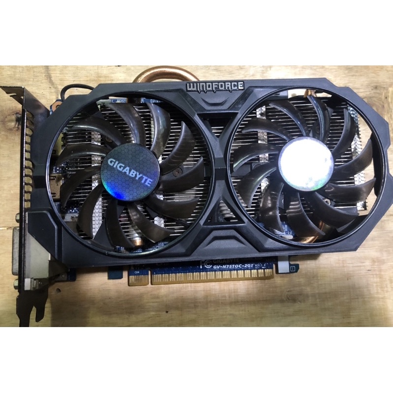 （特價專案）技嘉 GTX750Ti/OC 2GD5、二手良品顯示卡、約八成新、需6Pin供電