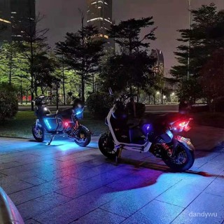 【優選精品】電車改裝配件小牛電動車通用氛圍燈輔助燈七彩聲控機車ins日韓風 KFZO