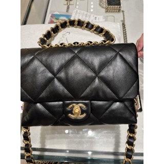 香奈兒 Chanel 經典19 coco融合雙鍊最新款 黑色羊皮金釦 23cm 全新現貨 請先發問 小香又要漲價囉