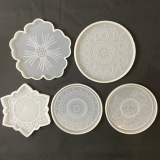 滴膠杯墊模具 曼陀羅杯墊 mandala 幾合圖形杯墊模具 矽膠杯墊模具 水晶滴膠用具