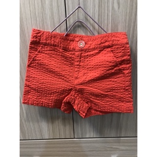 美國GYMBOREE 女童5T 短褲 100%cotton 橘紅色（無彈性）褲頭有鬆緊帶可調