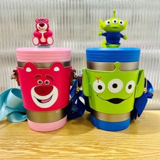 名創優品 MINISO 熊抱哥草莓熊三眼怪毛怪蘇利文 吸管鋼杯 吸管杯 不銹鋼杯 不鏽鋼杯 水杯 水瓶 水壺 不銹鋼水杯