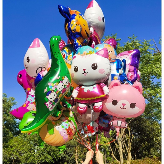 飄空氣球 兒童玩具 生日氣球 要衝氦氣才會飄會飛的氣球 皮卡丘 卡通氣球 擺攤氣球