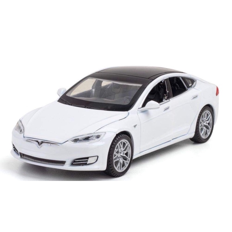 【現貨+預購全可開聲光版】1:32 特斯拉 Models Model S Tesla 合金 聲光 回力 模型車 電動車