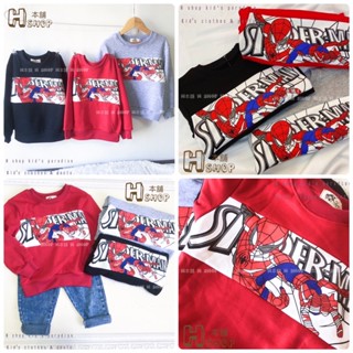 《H本舖 H shop》✨新款✨英雄系列 刷毛 蜘蛛人 鋼鐵人 刷毛ㄒ 秋冬新款 童ㄒ童裝女童 男童 上衣長袖 5-17