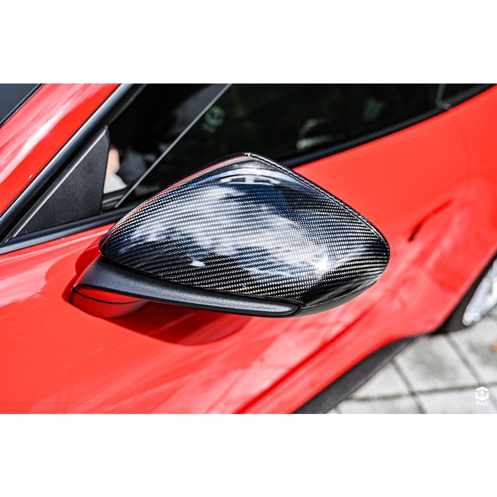 TWL台灣碳纖 保時捷 Porsche 992 Carrera S 4S 高品質 輕量 碳纖維 交換式 後視鏡 後照鏡