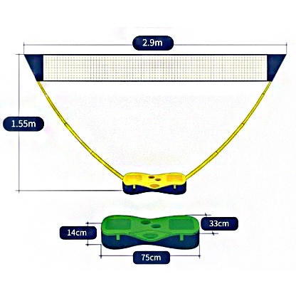 生活用品 便攜羽毛球網架 羽球網 戶外羽球架 羽毛球網架 手提式羽球網 攜帶型羽毛球網 便攜型羽毛球網 顏色隨機