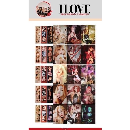 ❤️限量送成員小卡❤️I LOVE (G)I-DLE 書籤 海報 薇娟 米妮 小娟 雨琦 舒華 nude ❤️