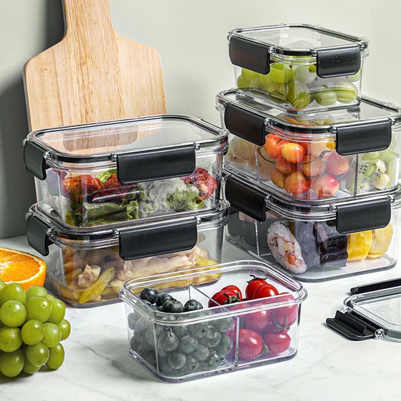 保鮮盒冰箱專用大容量沙拉水果便當盒子家用透明食品級冷凍密封盒zm