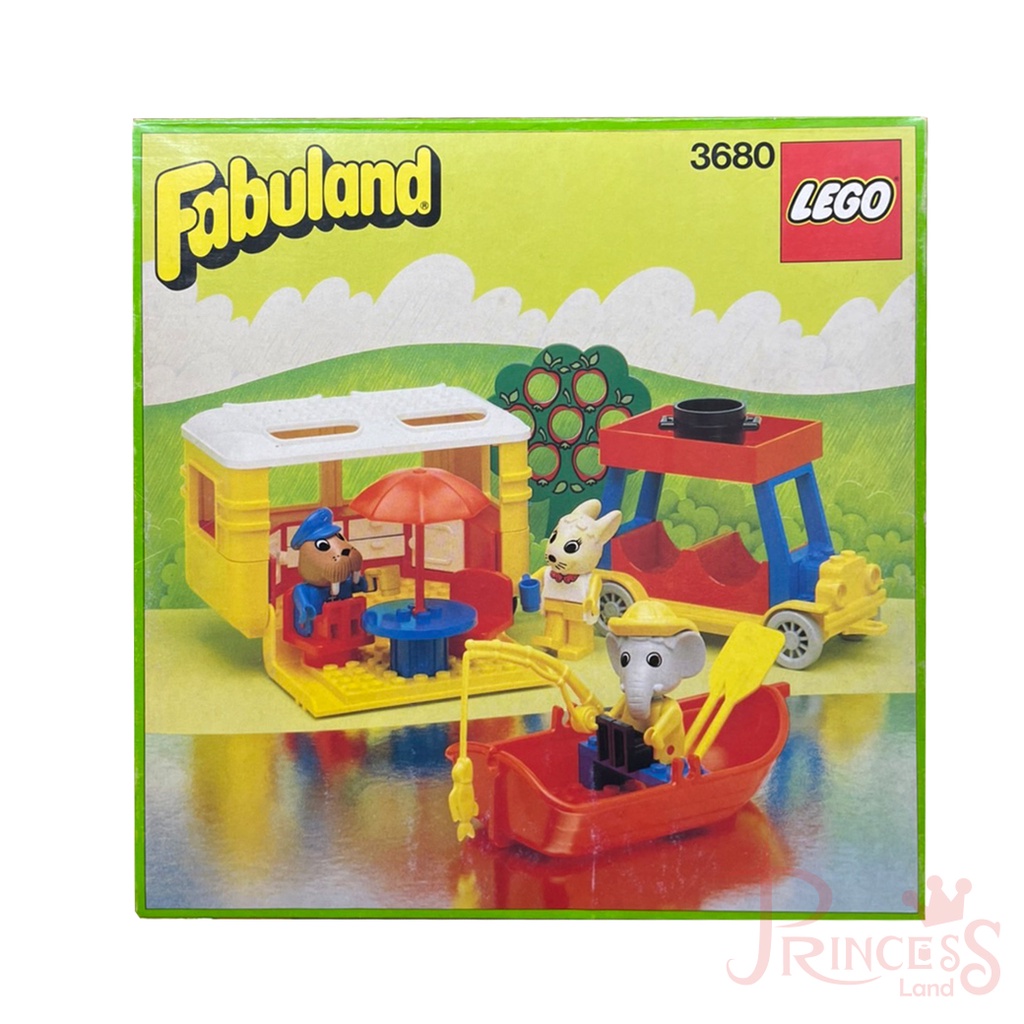公主樂糕殿 LEGO 樂高 1988年 全新 絕版 老物 Fabuland 3680 露營車 度假 大象 兔子 海象