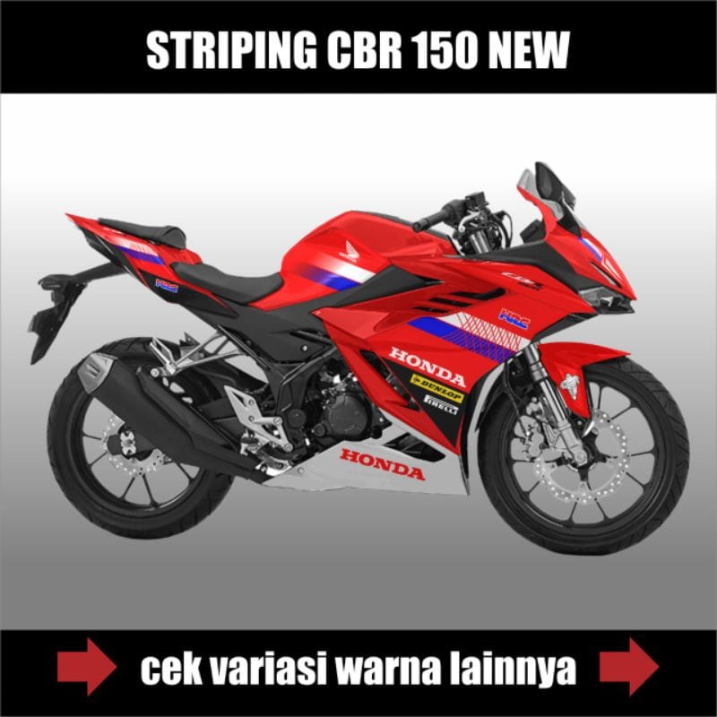 HONDA 條紋電機 CBR150R K45R 全新 2021 2022 貼花貼紙半全身本田全新 CBR 150R 20