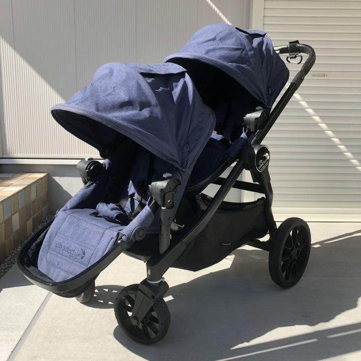 [二手] 美國Baby jogger City Select 雙人四輪嬰兒推車 深海藍 多功能推車 嬰兒推車