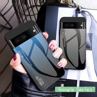 彩家 谷歌Pixel 7 6 Pro 6A手機殼Google Pixel7 7Pro漸變鋼化玻璃Pixel6A保護套防摔