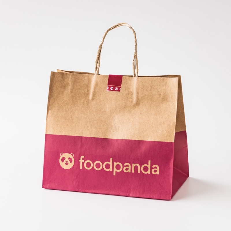 Foodpanda紙袋，全新富胖達紙袋，熊貓紙袋