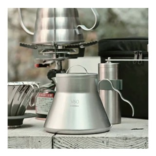 HARIO V60戶外旅行露營登山用金屬不鏽鋼分享壺500ml O-VCSM-50-HSV 不鏽鋼一體成形可明火加熱