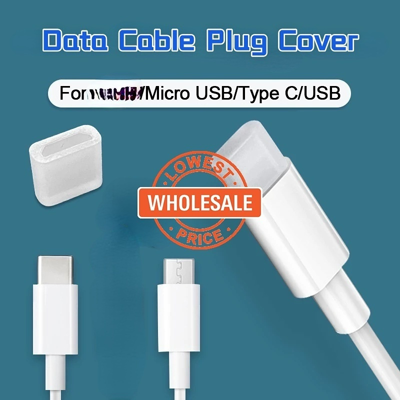 【批發價】1 個 Pc 數據線插頭矽膠防塵蓋 防潮 USB 接口保護蓋 充電線端口保護蓋, 用於 Apple Micro