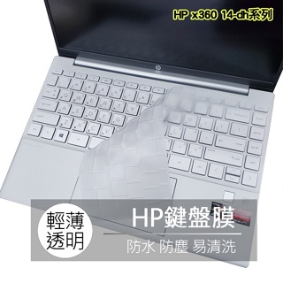 惠普 HP x360 14-dh0002TX 14-dh0003TX TPU 高透 矽膠 鍵盤膜 鍵盤套 果凍套 防塵套