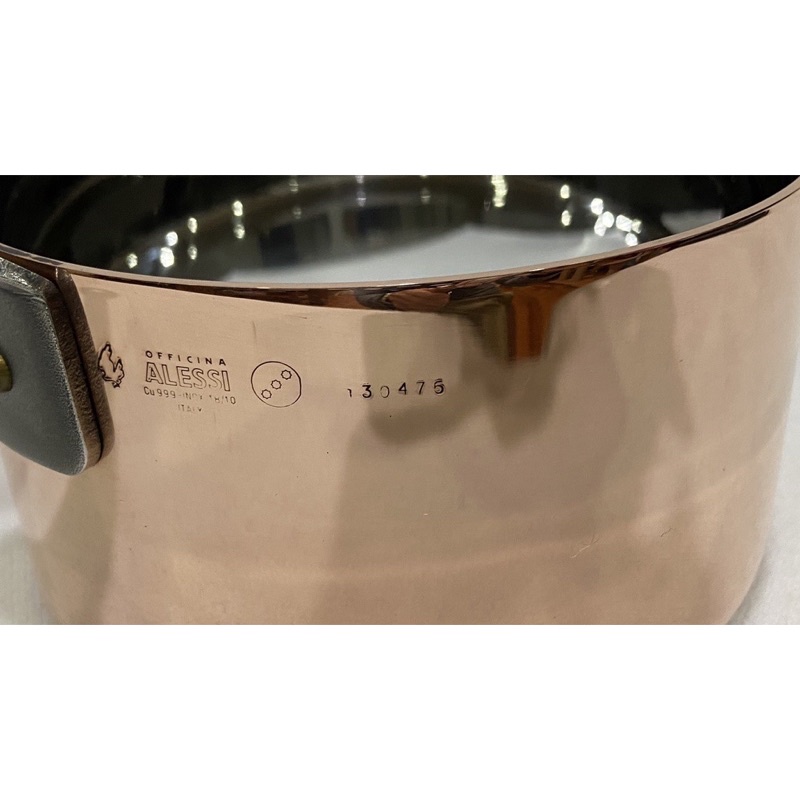 Alessi 90105/14 單柄銅鍋 湯鍋含蓋 14公分