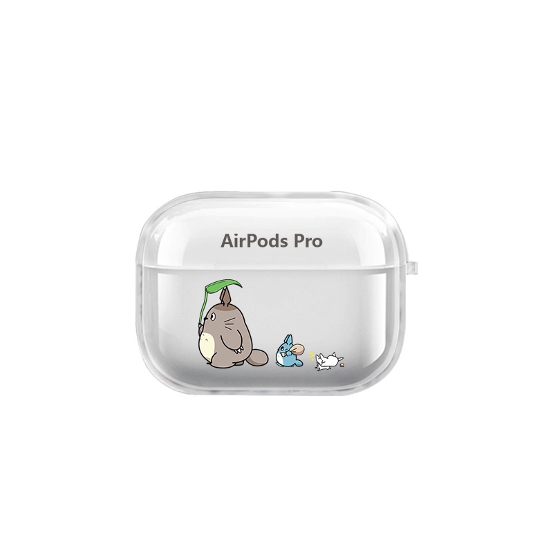 airpods保護殼龍貓airpodspro三代蘋果耳機套airpods2代卡通可愛收納盒aipods3二代透明矽膠ai