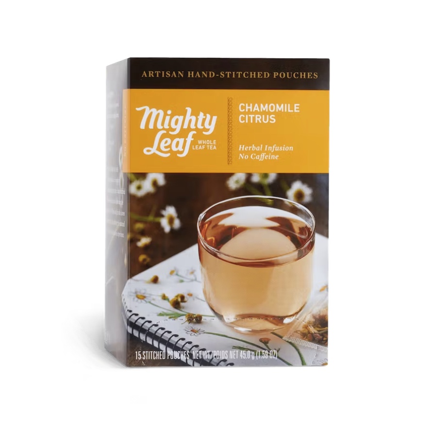 蜜子✨美國 Mighty leaf  - 洋甘菊柑橘茶 花草茶 手工編織絲質茶包 禮盒15包入