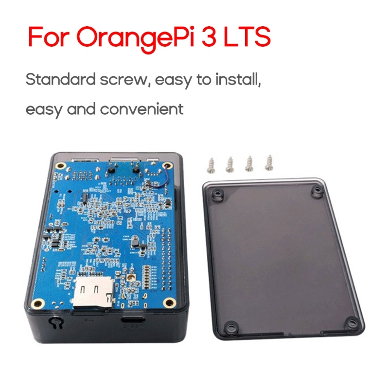 Doublebuy 適用於 OrangePi 3 LTS 保護殼 ABS 黑色透明盒