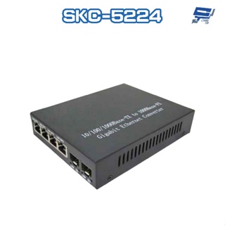 昌運監視器SKC-5224 10/100/1000 1埠Mini GBIC(SFP)+4埠RJ45光電轉換器 請來電洽詢