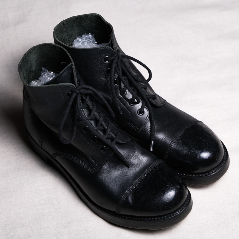 British Army WWII Vintage Leather Ammo Boots 英軍公發 陸軍彈藥皮靴