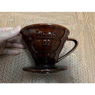 全新品TIAMO V02 陶瓷咖啡濾杯 HG5536 手沖濾杯 錐形濾杯 濾杯 咖啡色