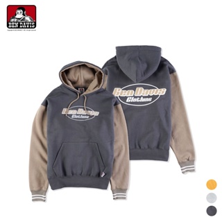 BEN DAVIS CIRCUIT HOODIE 毛毛字型 LOGO 橢圓 內刷毛 拼接 帽T 3色