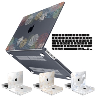 簡約風筆電保護殼 適用於MacBook Air Pro 13 14英寸蘋果M1 M2芯片 光面水晶外殼帶注音鍵盤膜