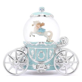 JARLL 讚爾藝術 女孩的童話夢愛情圓舞曲 (金 銀白)幸福加冕 水晶球音樂盒 結婚禮物
