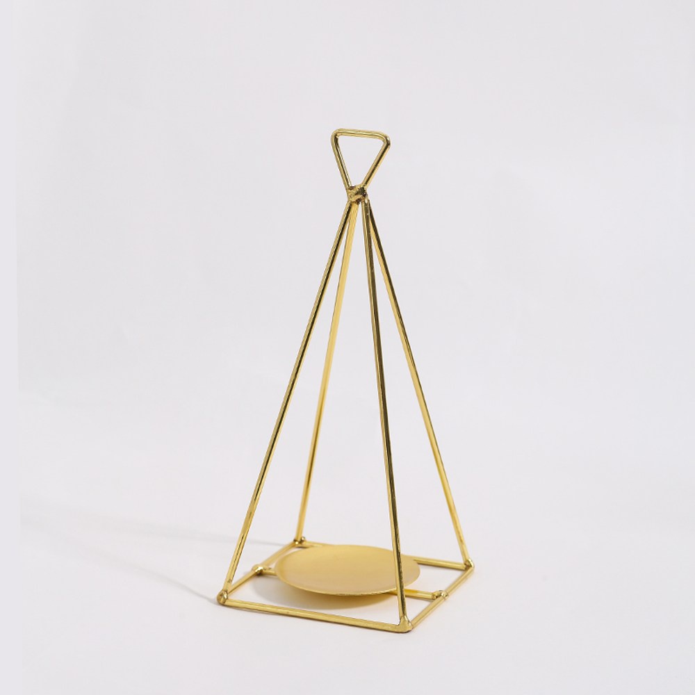 北歐ins風三角立體金屬裝飾燭台-小正方形