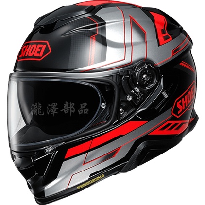 瀧澤部品 日本 SHOEI GT-AIR II 2 全罩安全帽 TC-1 APERTURE 黑紅 彩繪 加長內墨片 通勤