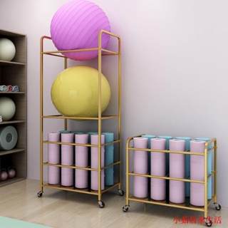 免運 瑜伽墊收納架子 波速球大半球藥球整理架 瑜伽館健身房放器材置物架