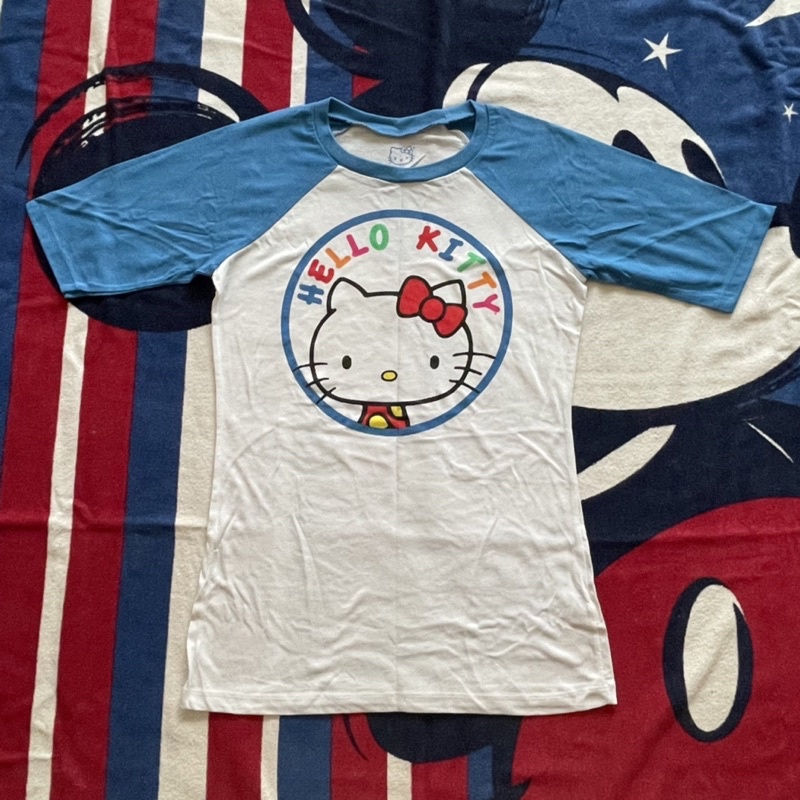 全新真品HELLO KITTY超美長版五分袖T(SIZE M)