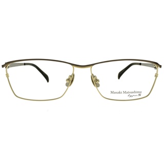 Masaki Matsushima 鈦光學 MFT5049 C5 俐落細方框 TYPE S系列 眼鏡框 - 金橘眼鏡