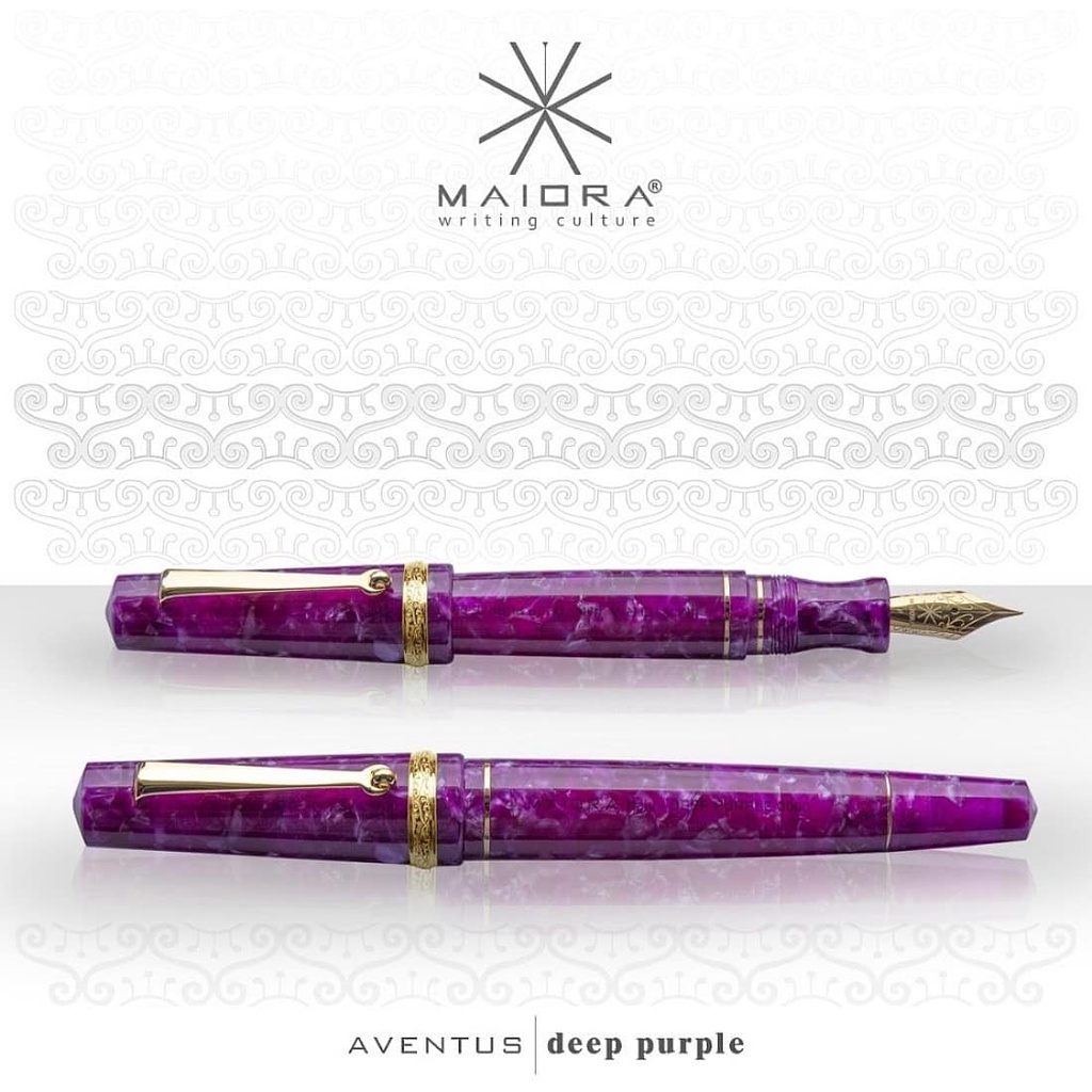 【古今鋼筆】義大利品牌Delta旗下 Maiora  Aventus 系列 Deep Purple 紫色金夾 限量鋼筆