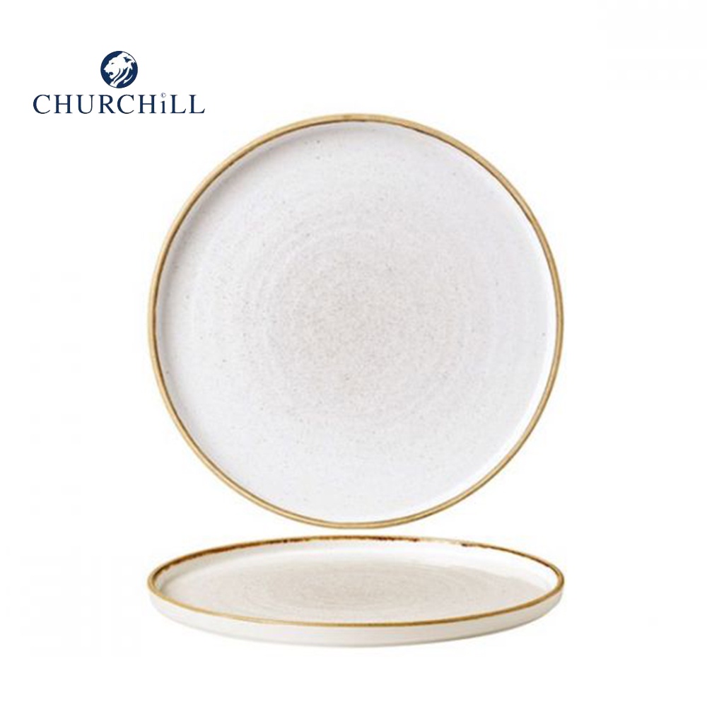 英國CHURCHiLL-點藏系列-米白色 15.7cm/21cm 圓形立邊餐盤