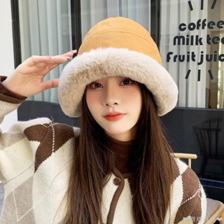 【臺出免運】帽子女秋冬毛絨加厚保暖漁夫帽防寒防風護耳毛茸茸盆帽百搭顯臉小 棉帽 保暖帽 包頭帽 針織帽 防寒帽