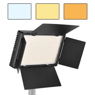 Led-600 LED 視頻燈專業攝影燈面板 600PCS 強光珠可調雙色溫 3200-5600K 可調光亮度
