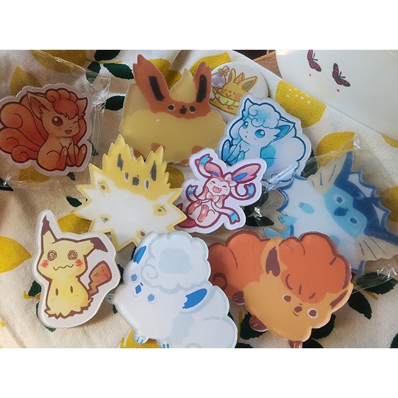 ❤️精靈寶可夢/神奇寶貝/pokemon❤️同人徽章/胸章❤️伊布/六尾/仙子伊布/謎擬Q