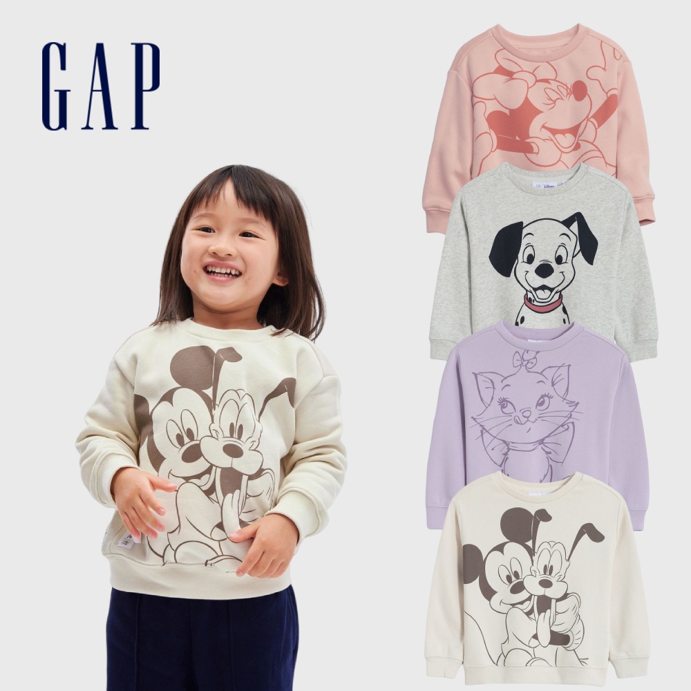 Gap 幼童裝 Gap x Disney迪士尼聯名 刷毛印花大學T-多色可選(430232)