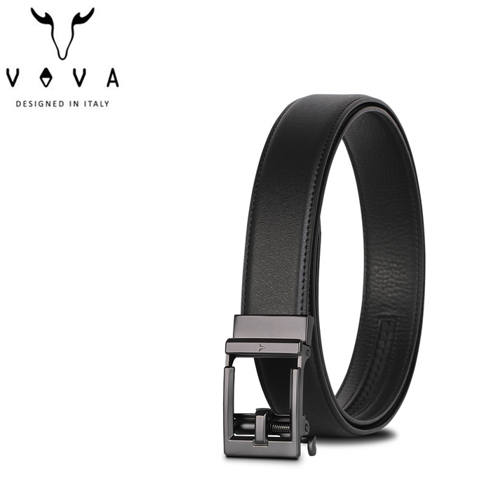 VOVA 真皮 自動扣皮帶 VA015-002 商務男仕鏤空造型頭自動扣皮帶 紳士皮帶 男皮帶