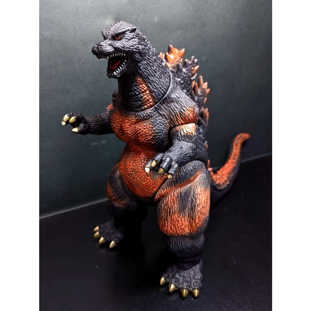 23cm 正版 紅蓮 哥吉拉 Godzilla 1989 軟膠 大軟膠 可動 東寶 絕版 萬代 Bandai 1995